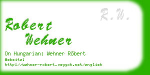robert wehner business card
